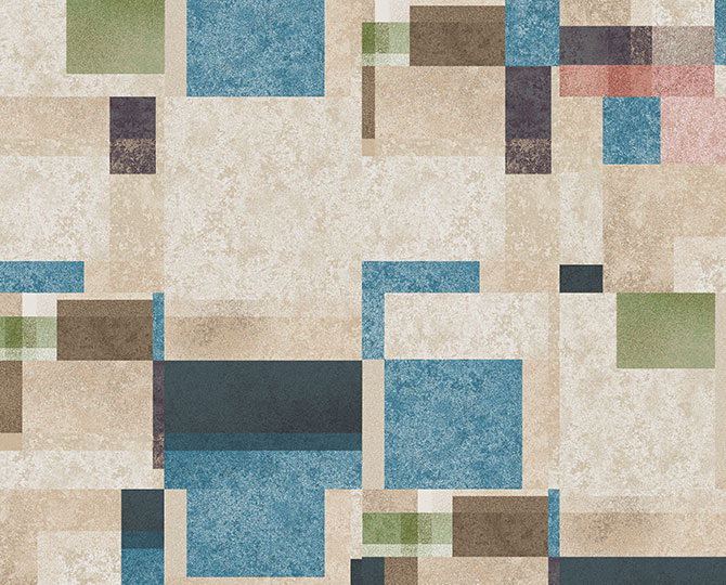 Mondrein BLUE Loop Modern Hotel Carpet Tiles