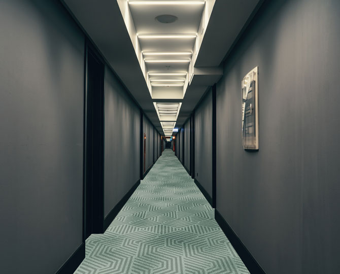 Green Cut Współczesny Hotel Carpet 160X253