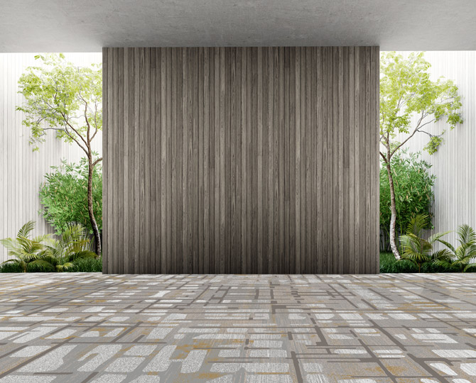 Grey Loop Modern Corridor Carpet
