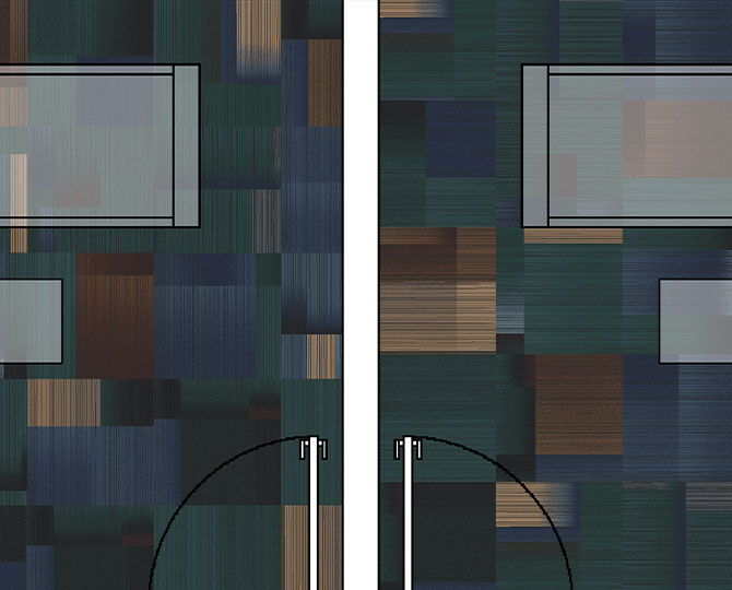 Elantra Square Multi-Color Loop Modern Office Carpet Tiles