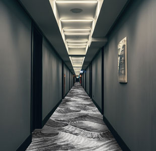 Brown Cut Modern Hotel Carpet