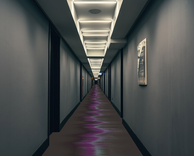 Purple Loop Modern Hotel Carpet